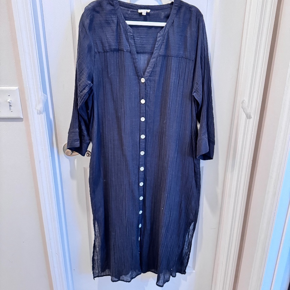Woman's Maxi Dress, Navy Blue, Size 16, Garnet Hill
